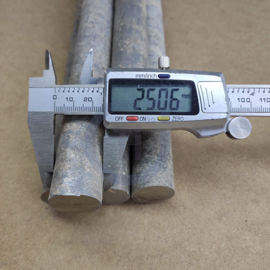 Титановий пруток 25мм марка ВТ1-0 © Titanium Plus Титановий пруток 25мм марка ВТ1-0